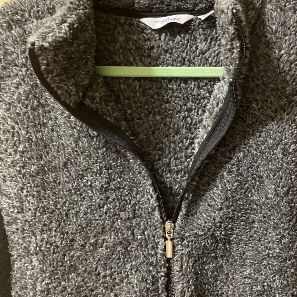 Women Large Sherpa Plush Outdoor Activewear Vest Jacket Zipper Front Pockets - Picture 3 of 7